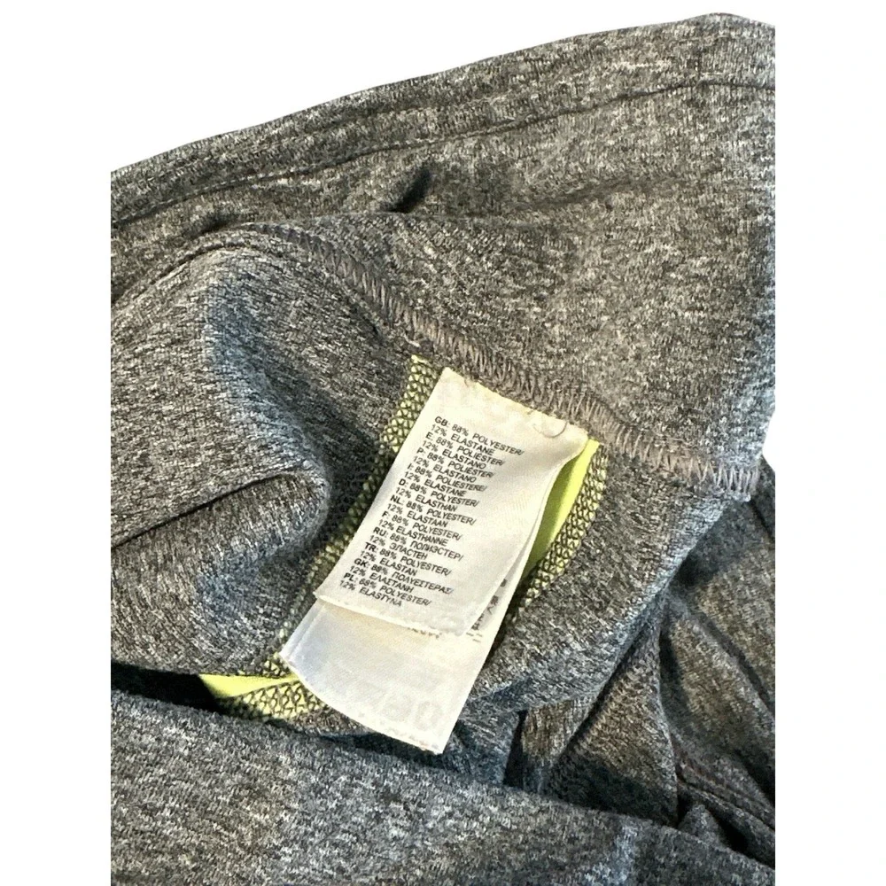 The North Face Side Stripe Women's Leggings Size M Gray/Lime Logo/Stripe RN61661